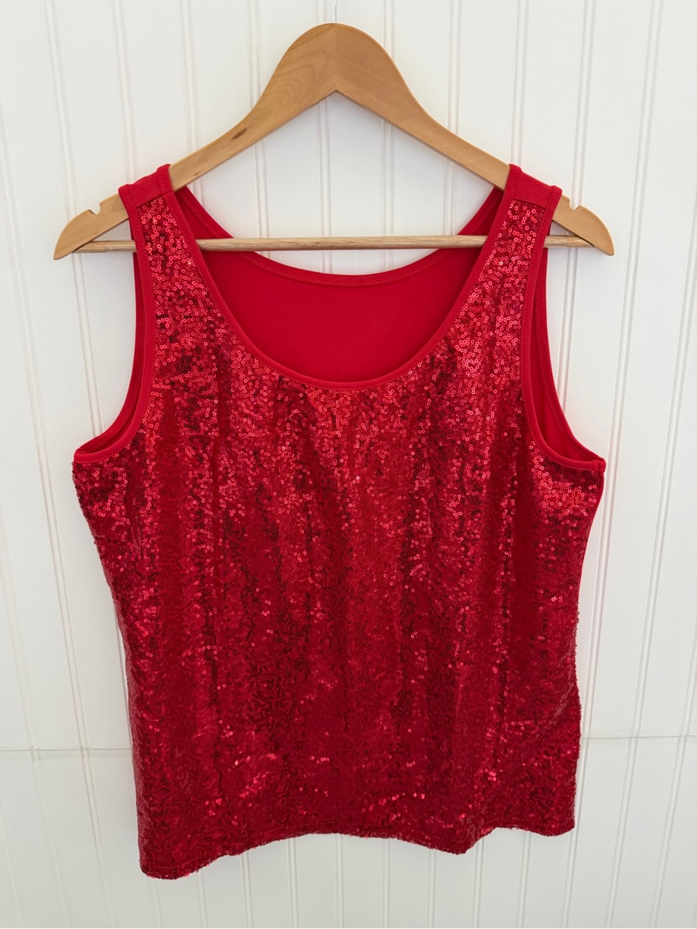 Amazon Red Sequin Tank Top